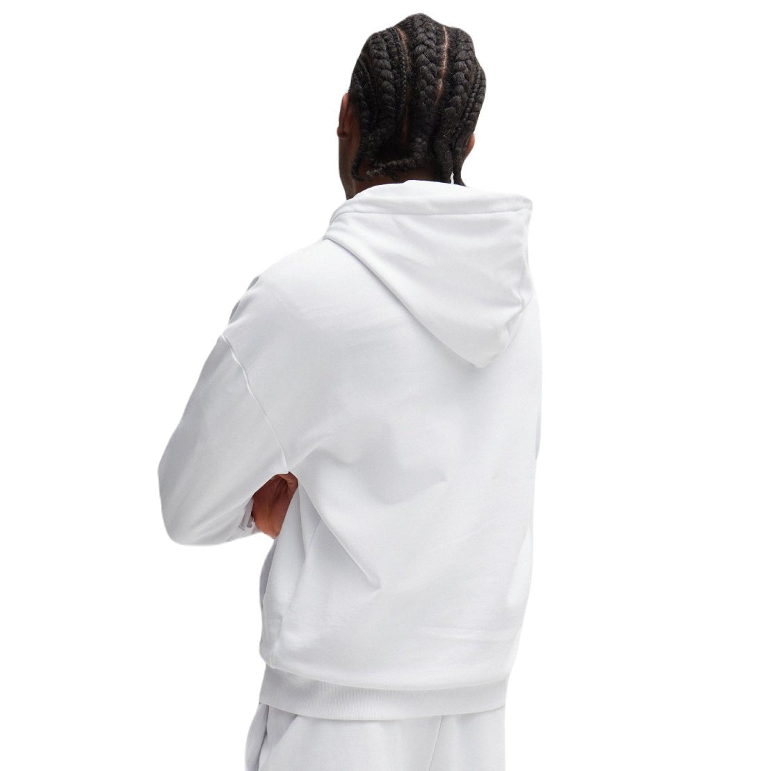 Hugo Blue Nalves Hoodie - 100 White - Escape Menswear