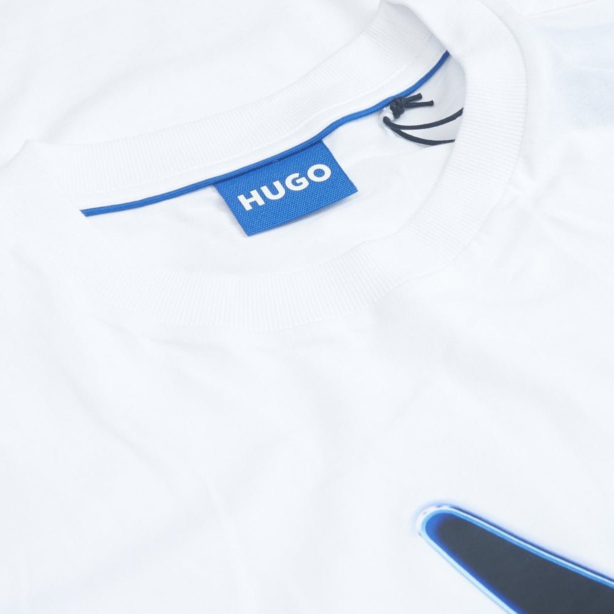 Hugo Blue Nestrolo T-Shirt - White - Escape Menswear