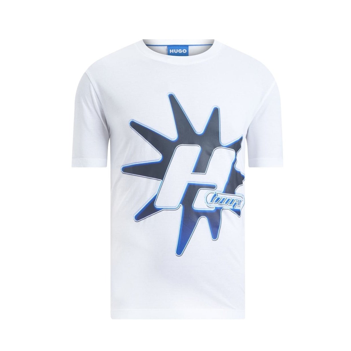 Hugo Blue Nestrolo T-Shirt - White - Escape Menswear