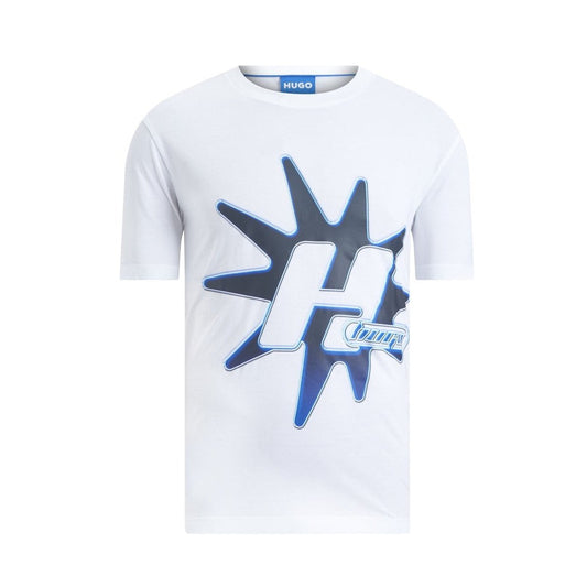 Hugo Blue Nestrolo T-Shirt - White - Escape Menswear