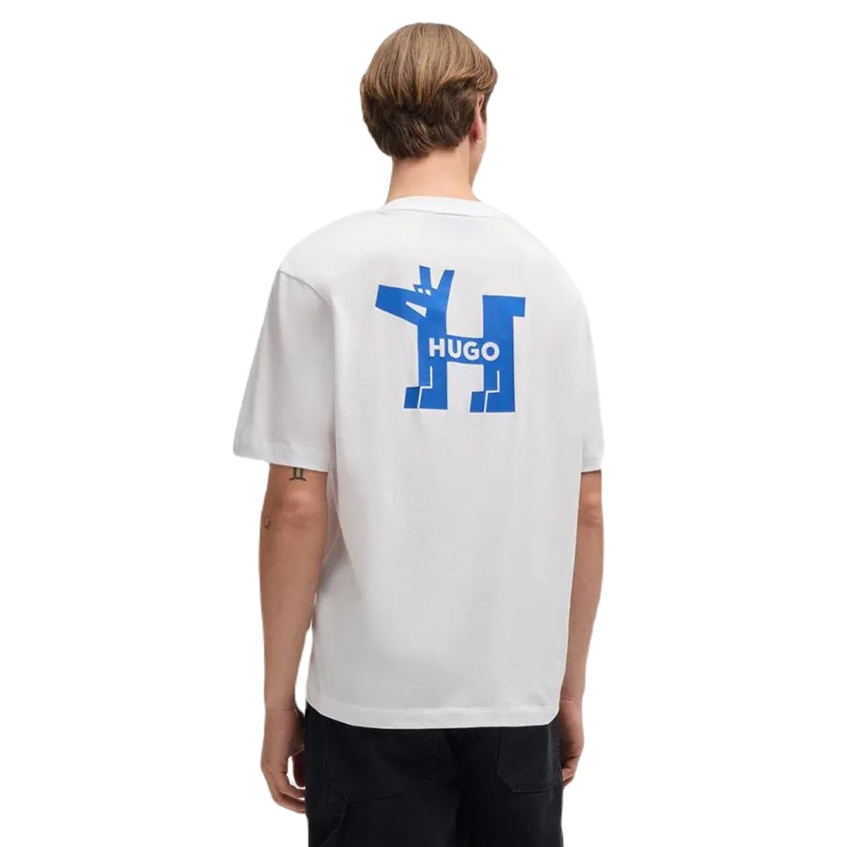 Hugo Blue Noladogg T-Shirt - White - Escape Menswear