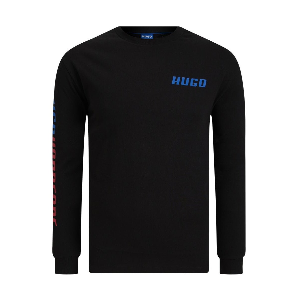 Hugo Blue Nugolong Sweatshirt - 001 Black - Escape Menswear