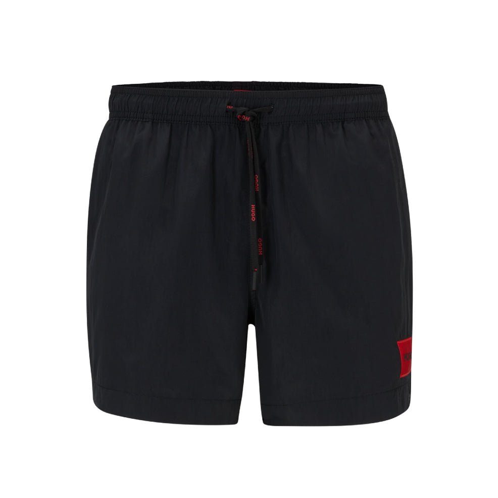 HUGO Dominica Swim Shorts - 001 Black - Escape Menswear