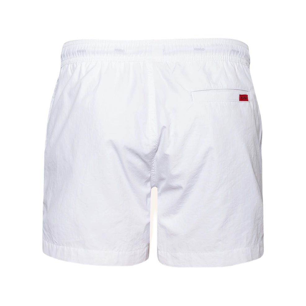 HUGO Dominica Swim Shorts - 100 White - Escape Menswear