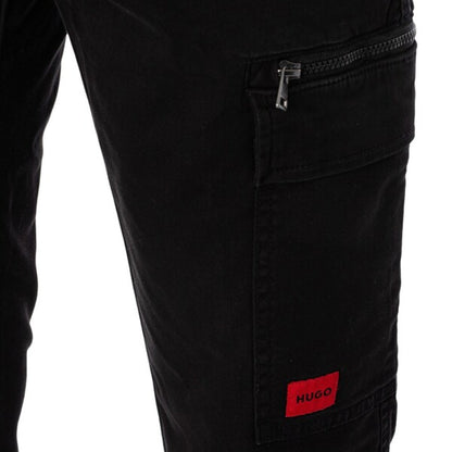 Hugo GILIAN231D Cargo Trouser - 001 Black - Escape Menswear