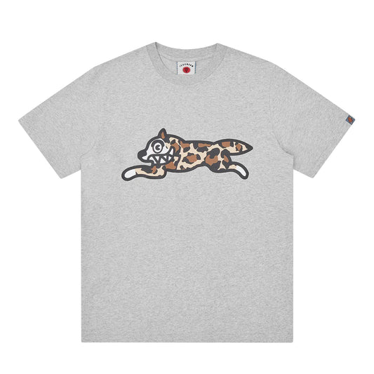 Ice Cream Camo Running Dog T-Shirt - Heather Grey - Escape Menswear