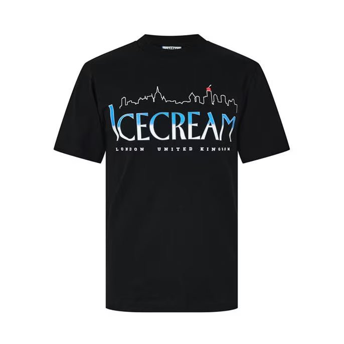 Ice Cream Cityscape T-Shirt - Black - Escape Menswear