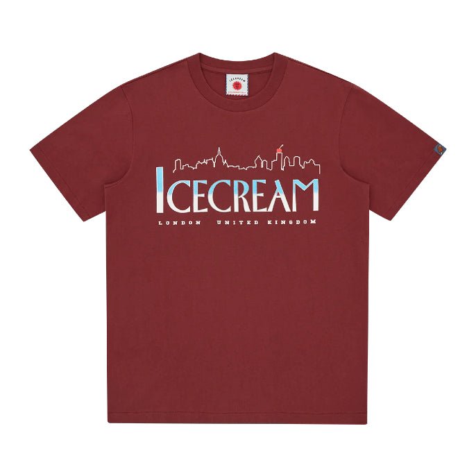 Ice Cream Cityscape T-Shirt - Red - Escape Menswear