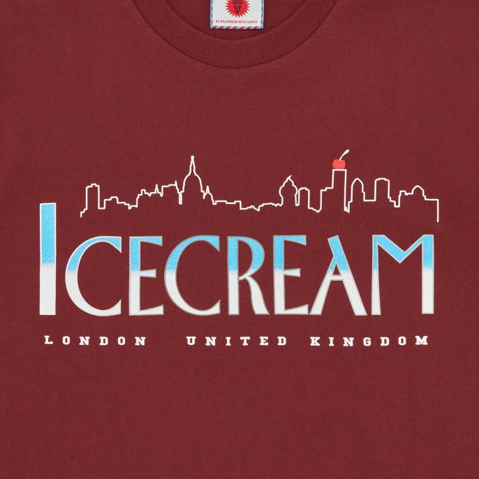 Ice Cream Cityscape T-Shirt - Red - Escape Menswear