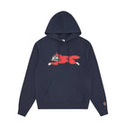 Ice Cream Red Running Dog Hoodie - Navy - Escape Menswear