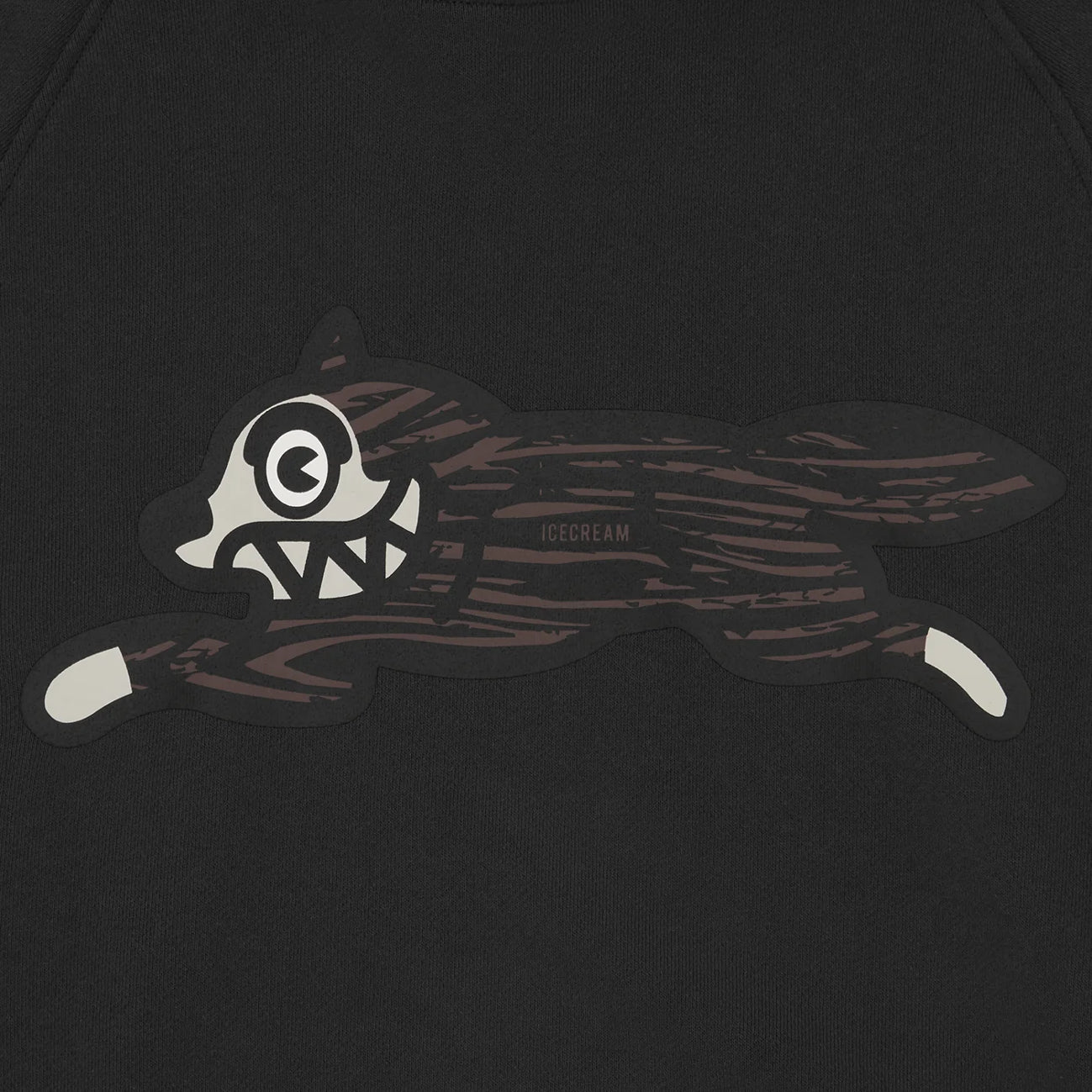 Ice Cream WoodGrain Running Dog Hoodie - Black - Escape Menswear