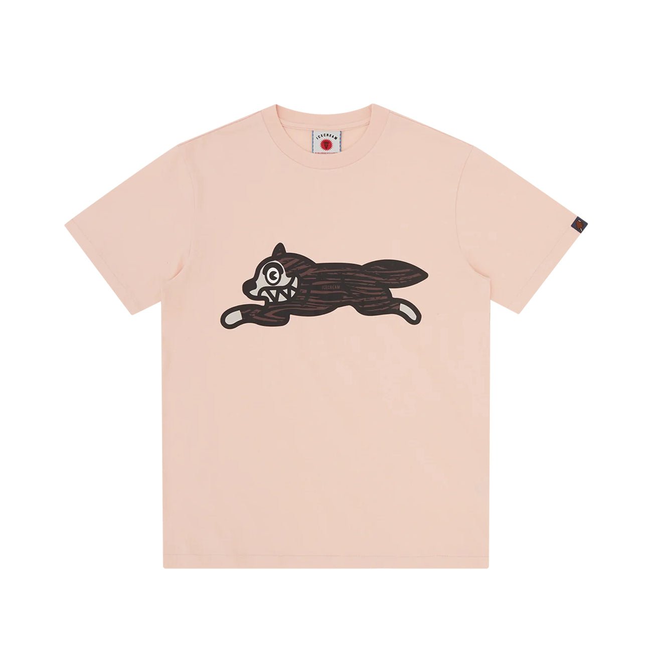 Ice Cream WoodGrain Running Dog T-Shirt - Pink - Escape Menswear