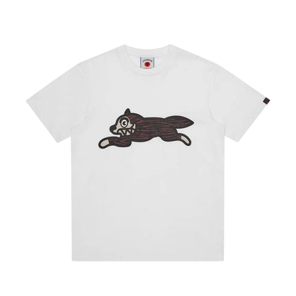 Ice Cream WoodGrain Running Dog T-Shirt - White - Escape Menswear