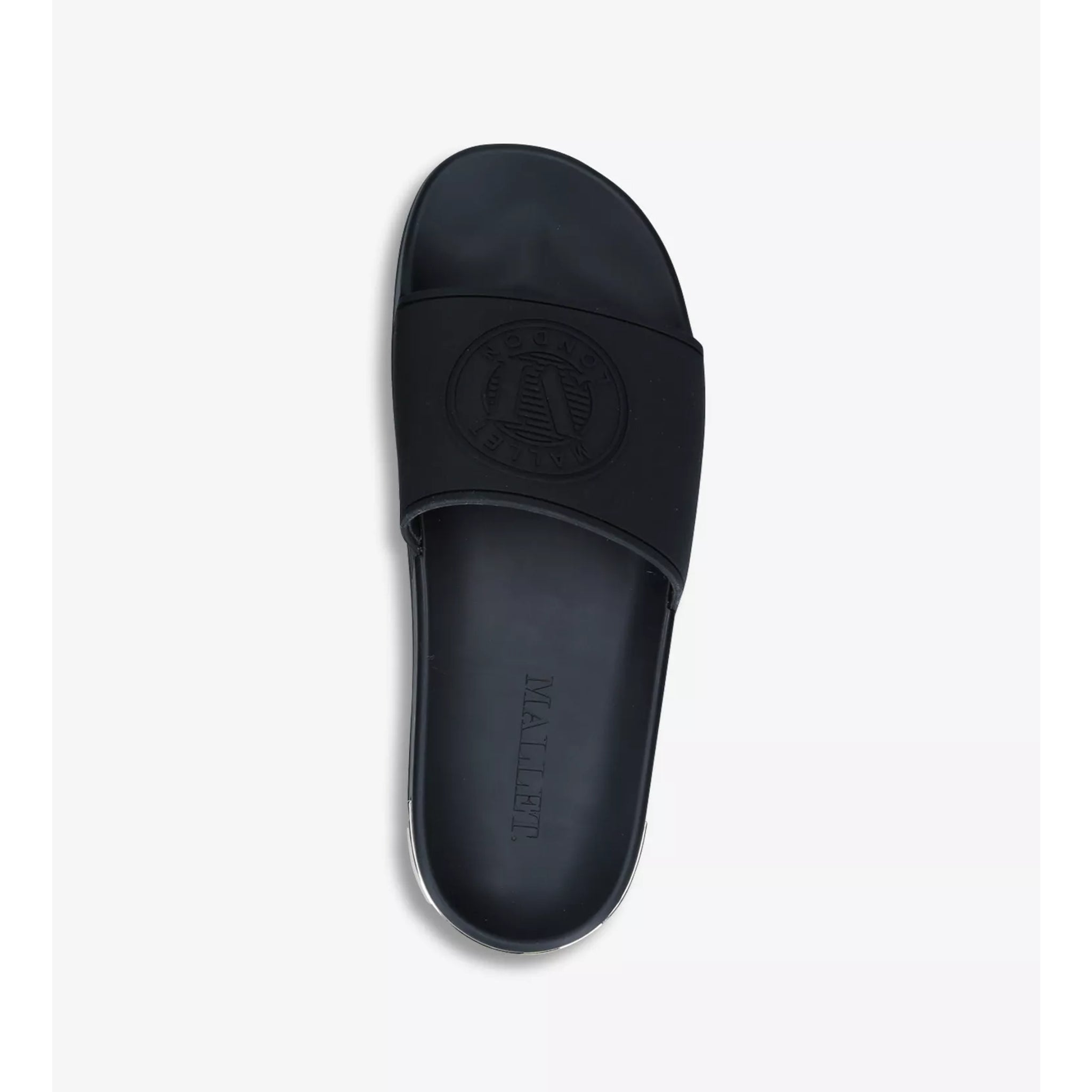 Mallet Barnsbury Logo - Embossed Sliders - Black - Escape Menswear