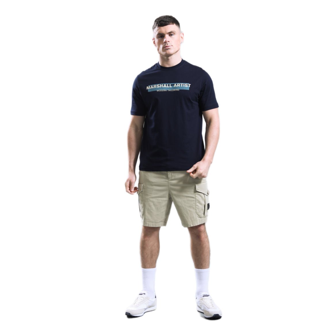 Marshall Artist Ainsdale Cargo Shorts - 043 Stone - Escape Menswear