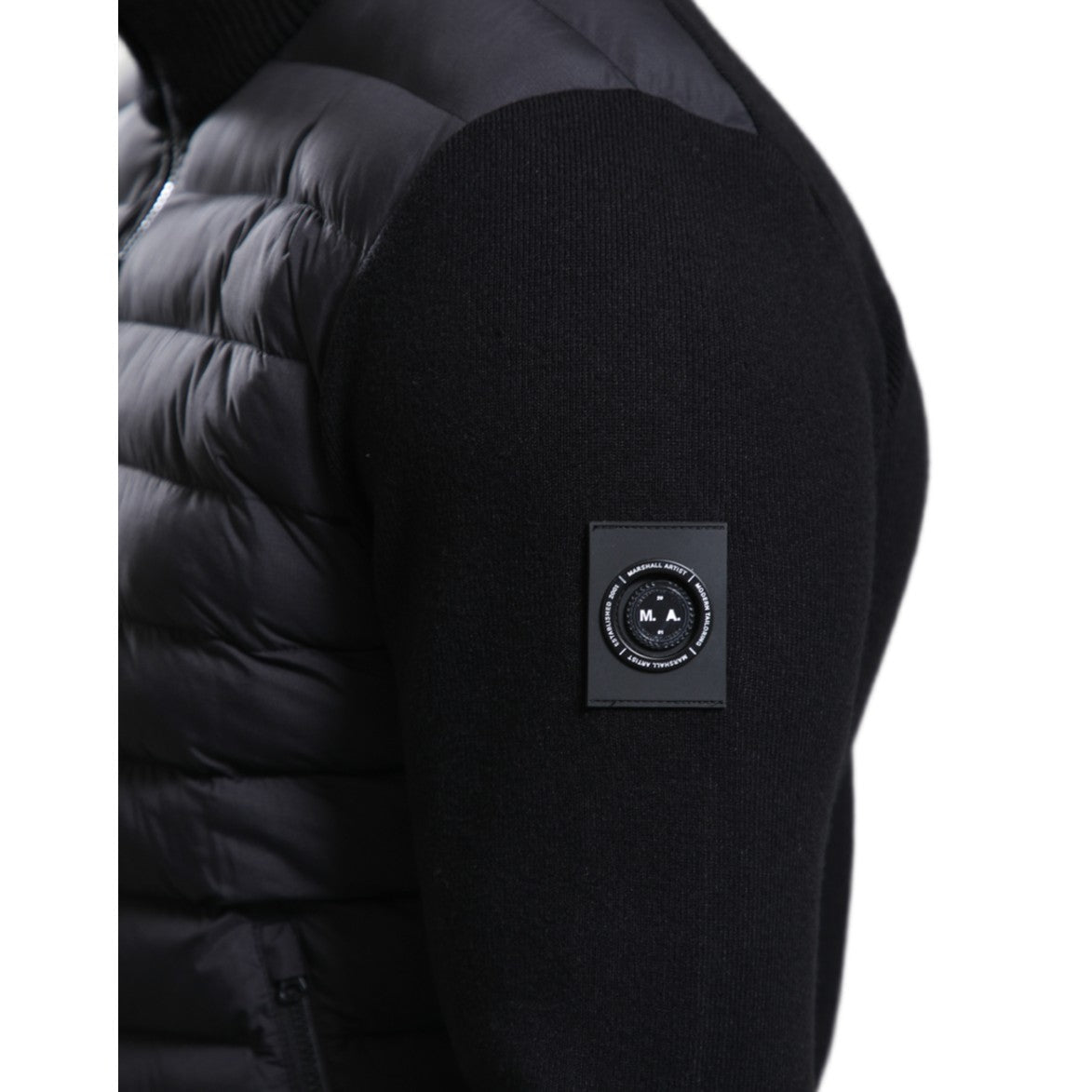 Marshall Artist Aldgate Hybrid Knit Jacket - 001 Black - Escape Menswear