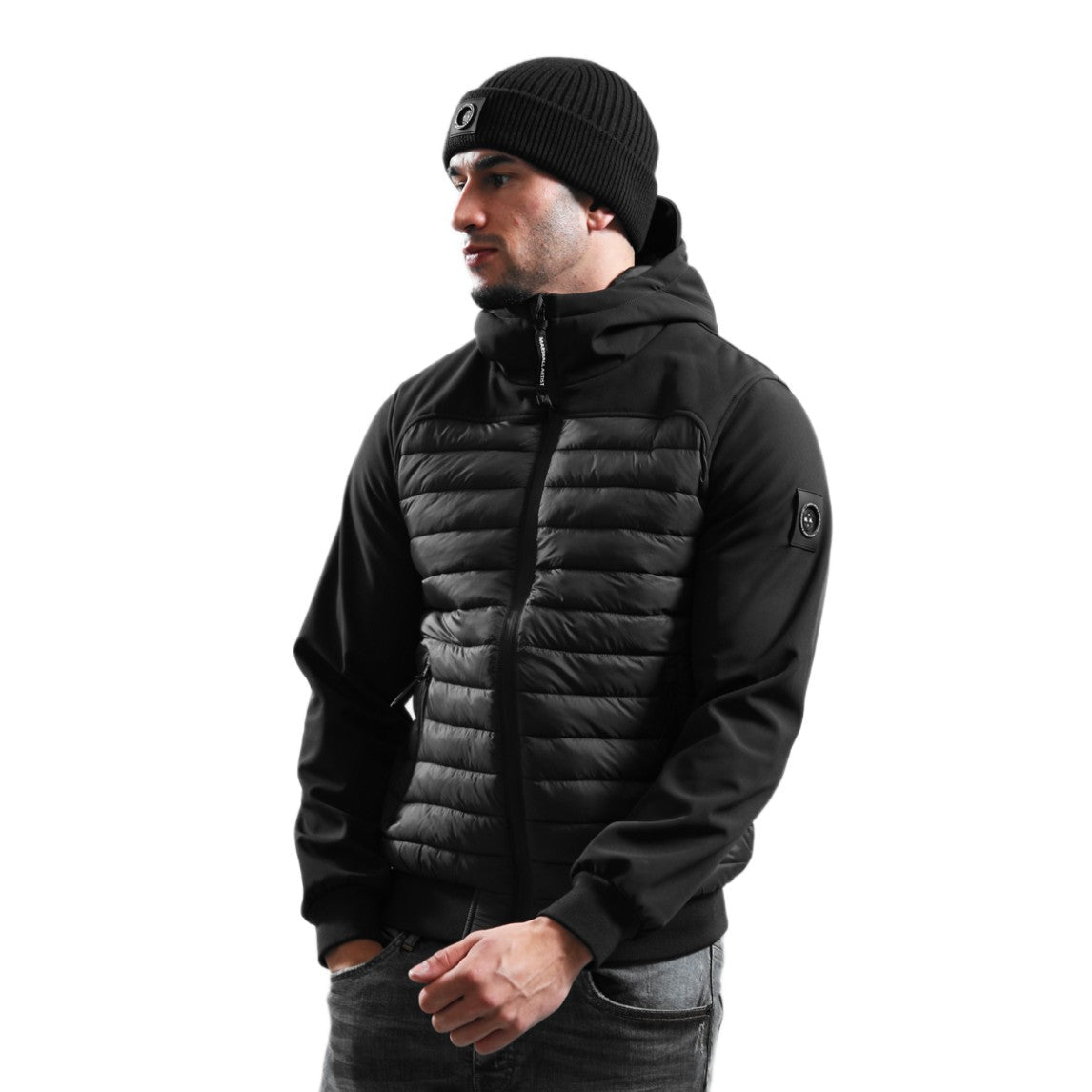 Marshall Artist Avondale Hybrid Jacket - 001 Black - Escape Menswear