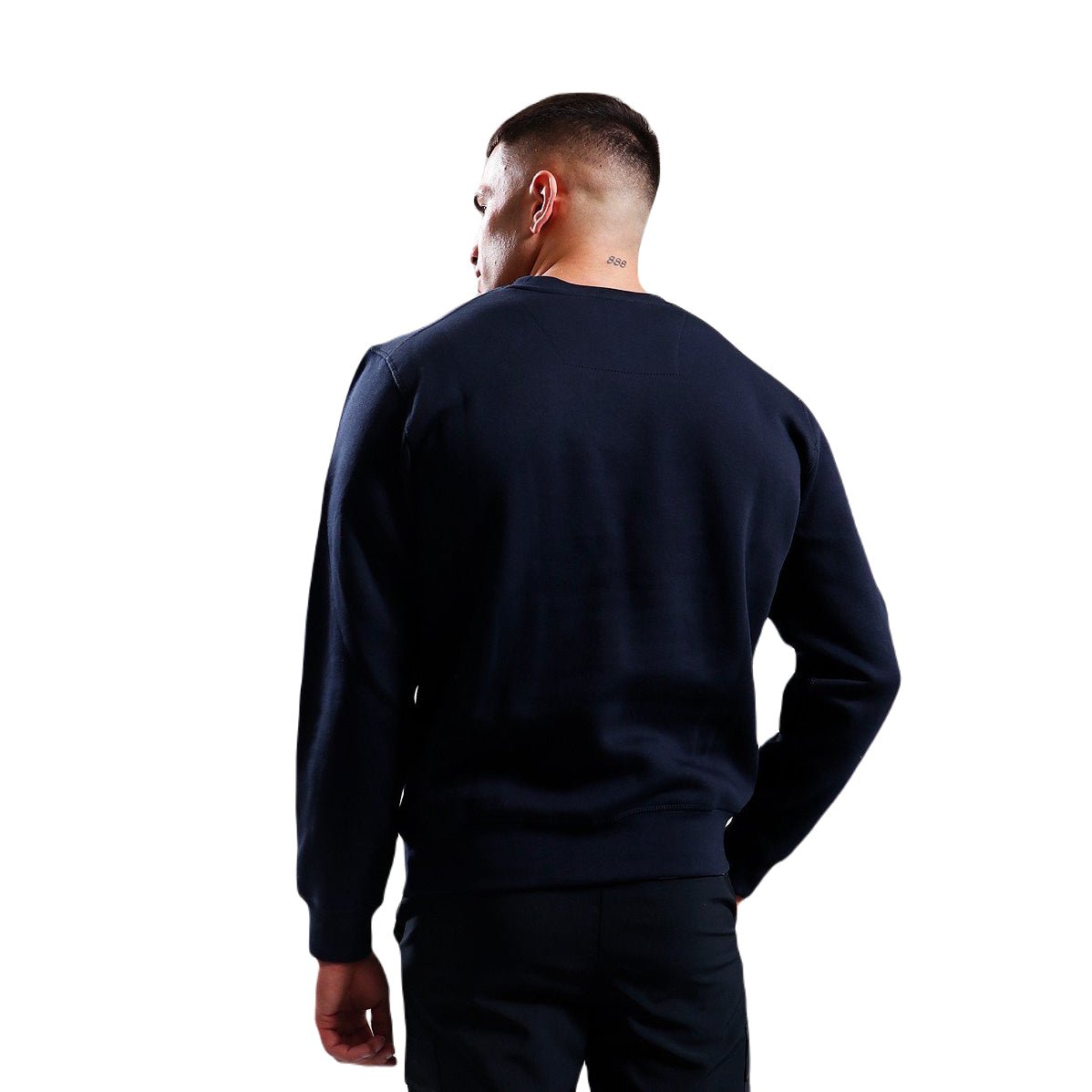 Marshall Artist Carter Check Sweatshirt - 003 Navy - Escape Menswear