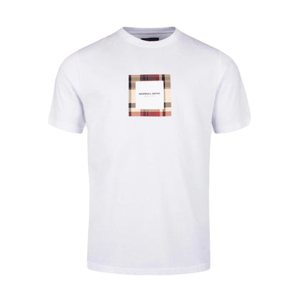 Marshall Artist Carter Check T-Shirt - 002 White - Escape Menswear