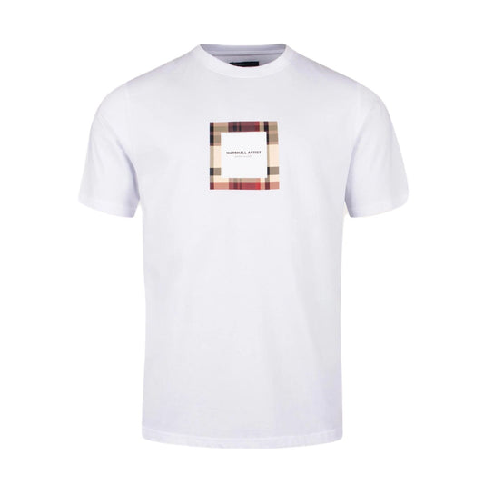 Marshall Artist Carter Check T-Shirt - 002 White - Escape Menswear