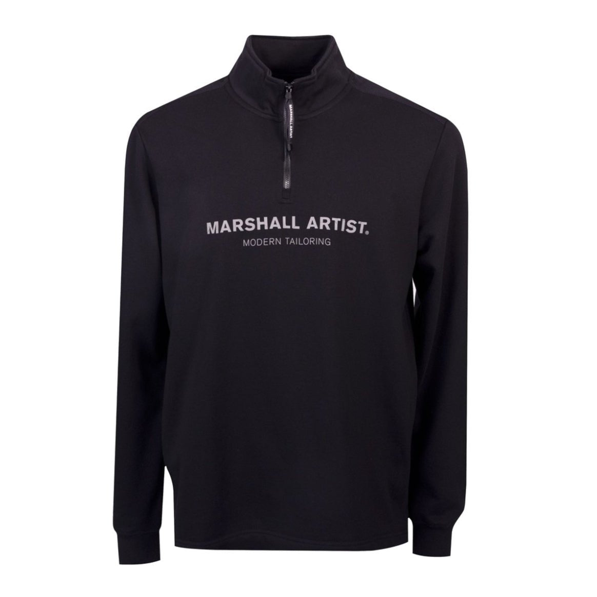 Marshall Artist Microsphere ¼ Zip Sweatshirt - 001 Black - Escape Menswear