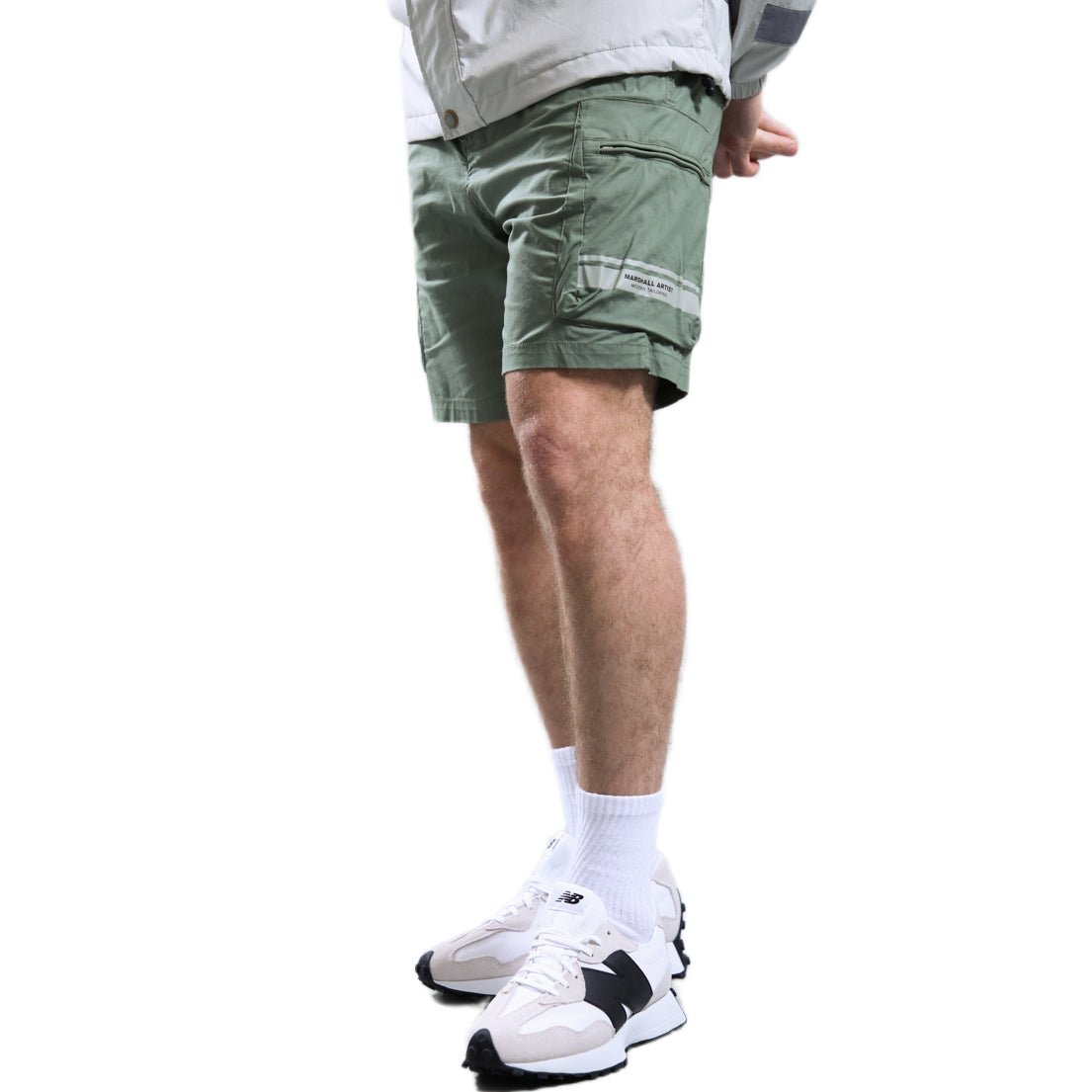 Marshall Artist SEAFIELD Cargo Shorts - 017 Sage - Escape Menswear