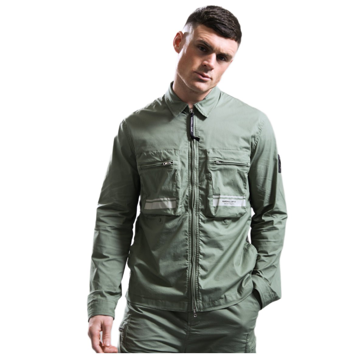 Marshall Artist Seafield Overshirt - 017 Sage - Escape Menswear
