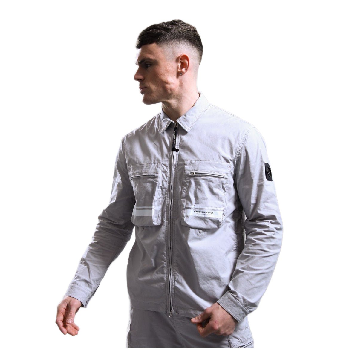 Marshall Artist Seafield Overshirt - 101 Harbour Grey - Escape Menswear