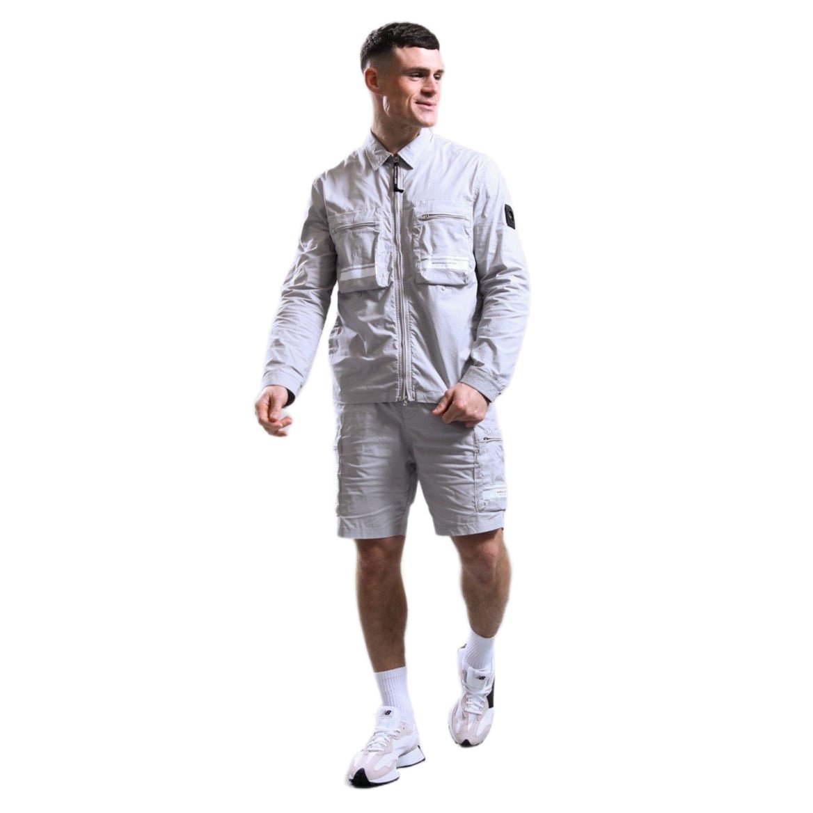 Marshall Artist Seafield Overshirt - 101 Harbour Grey - Escape Menswear