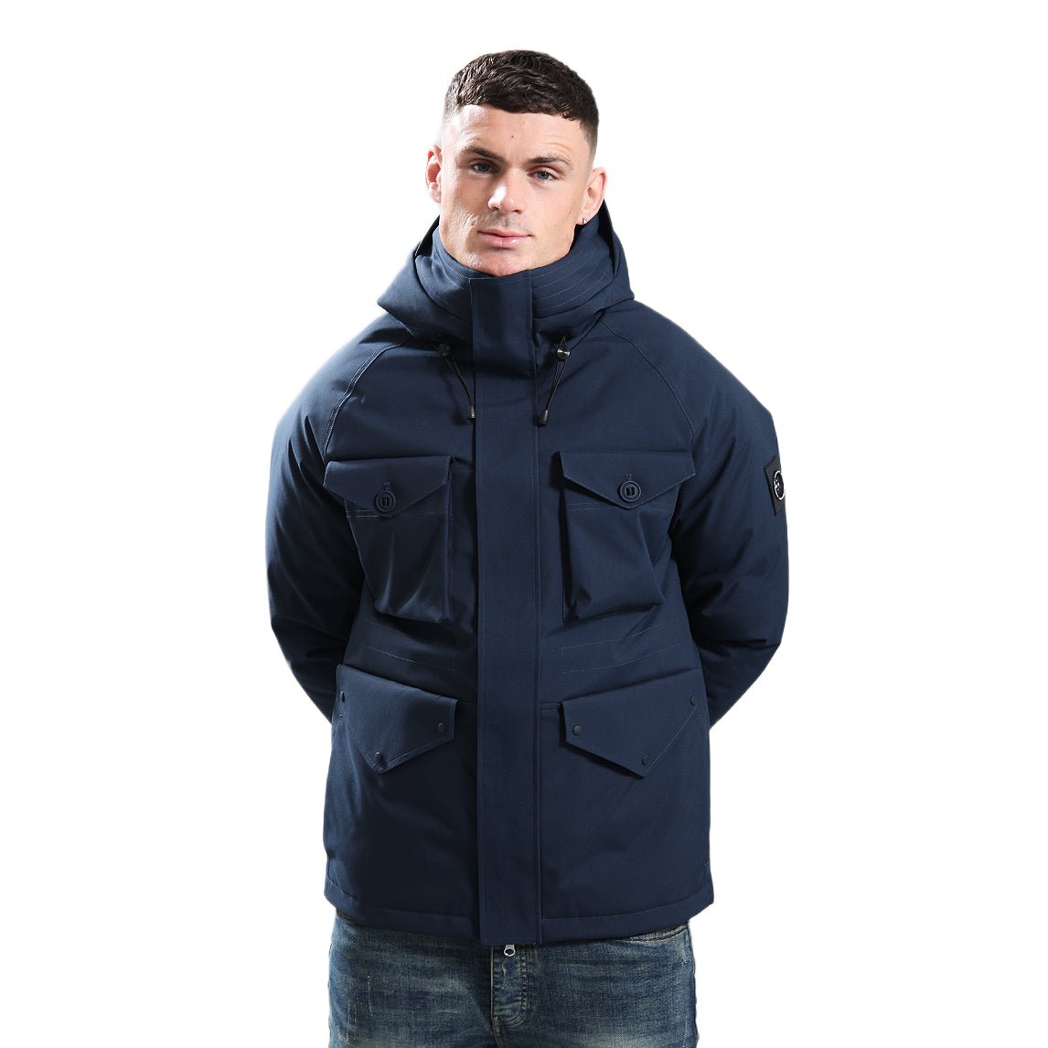 Marshall Artist Seaforth Parka Jacket - 003 Navy - Escape Menswear