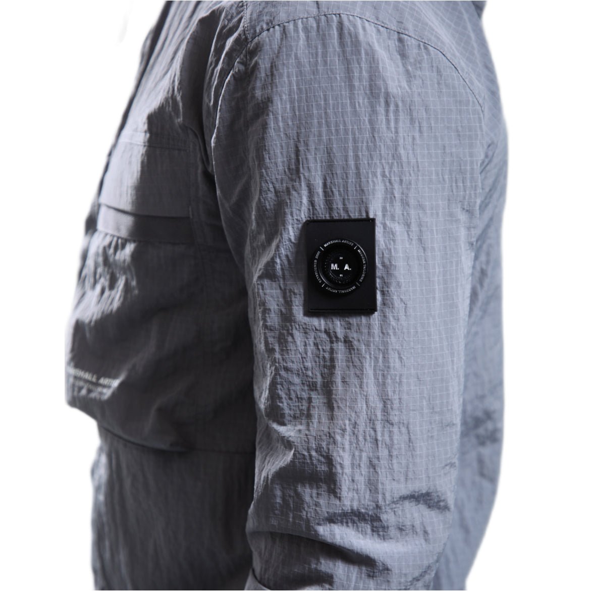 Marshall Artist Sicuro Hooded Overshirt - 046 Volcanic Grey - Escape Menswear