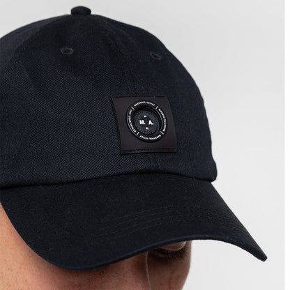 Marshall Artist Siren Washed Cotton Cap - 001 Black - Escape Menswear