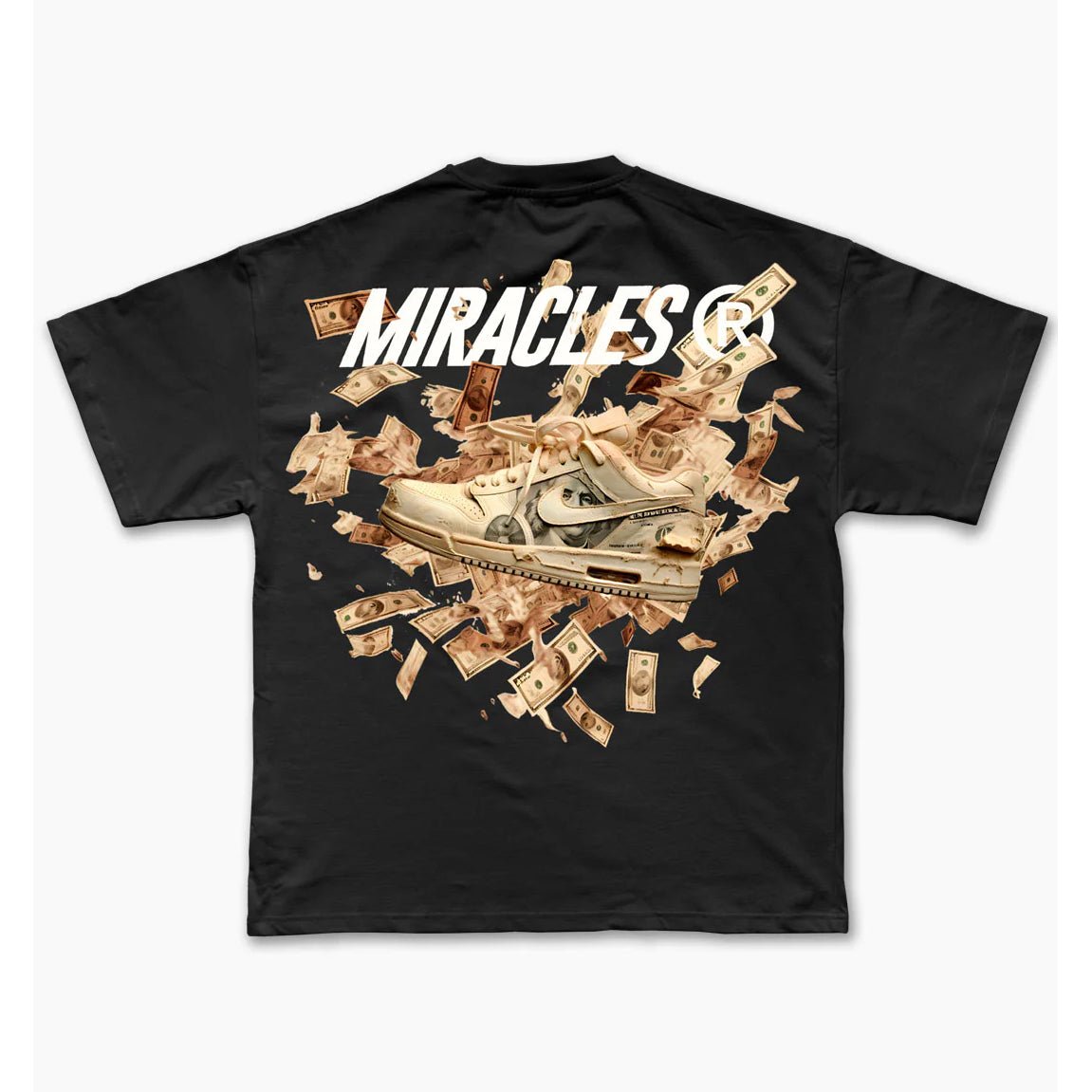 Miracles 100 Dollar T-Shirt - Black - Escape Menswear