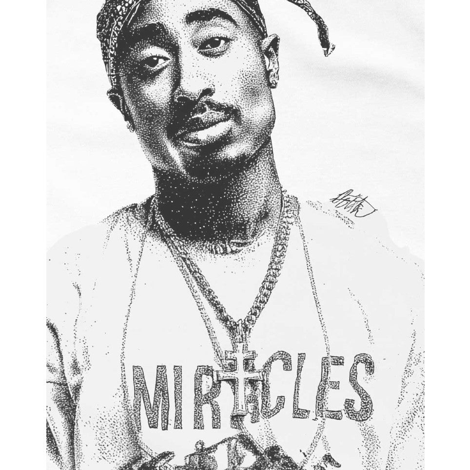 Miracles 2Pac T-Shirt - White - Escape Menswear