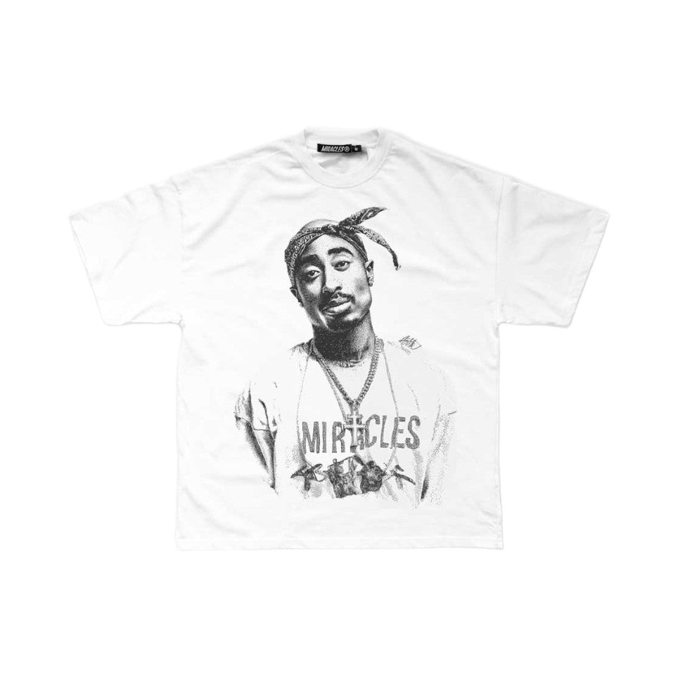 Miracles 2Pac T-Shirt - White - Escape Menswear