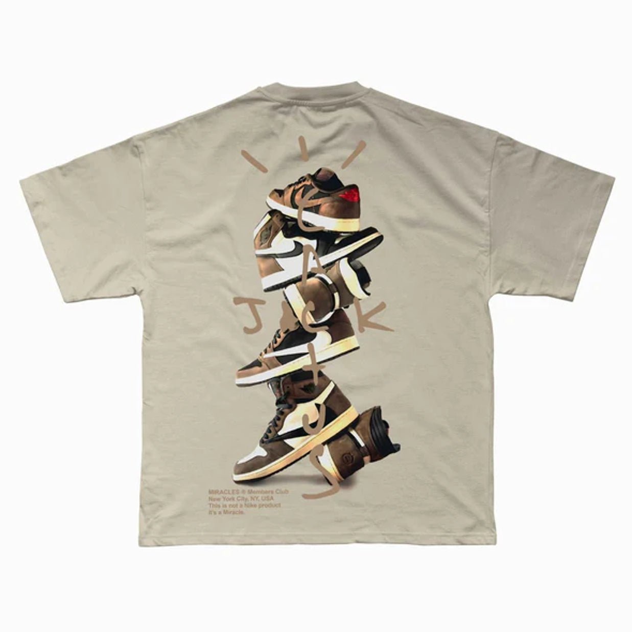 Miracles Air Cactus T-Shirt - Stone - Escape Menswear