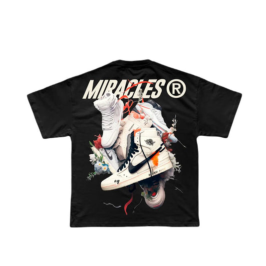 Miracles Bloom T-Shirt - Black - Escape Menswear