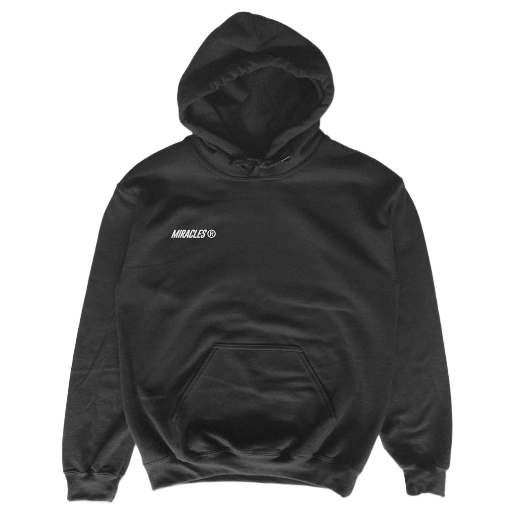 Miracles Hero Hoodie - Black - Escape Menswear