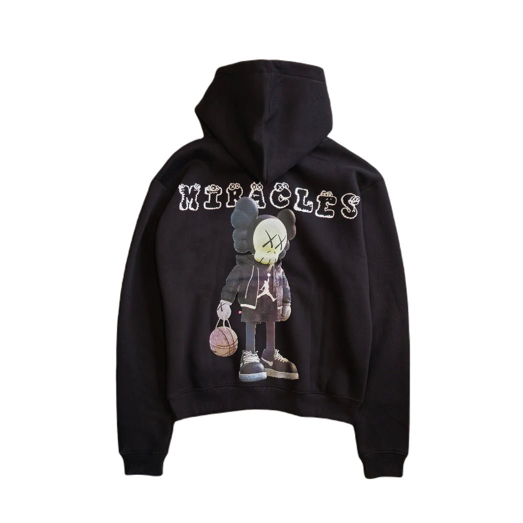 Miracles Kaws Jordan Hoodie - Black - Escape Menswear