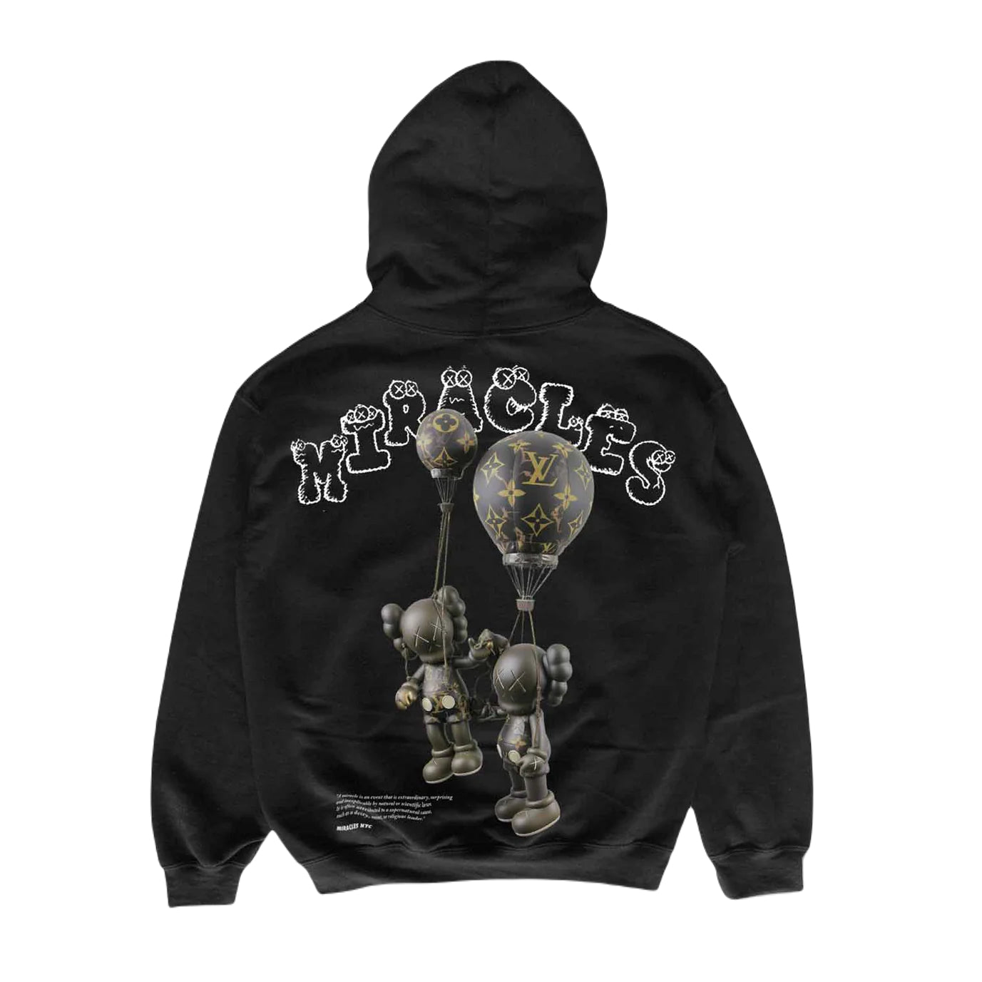 Miracles Kaws LV Hoodie - Black - Escape Menswear