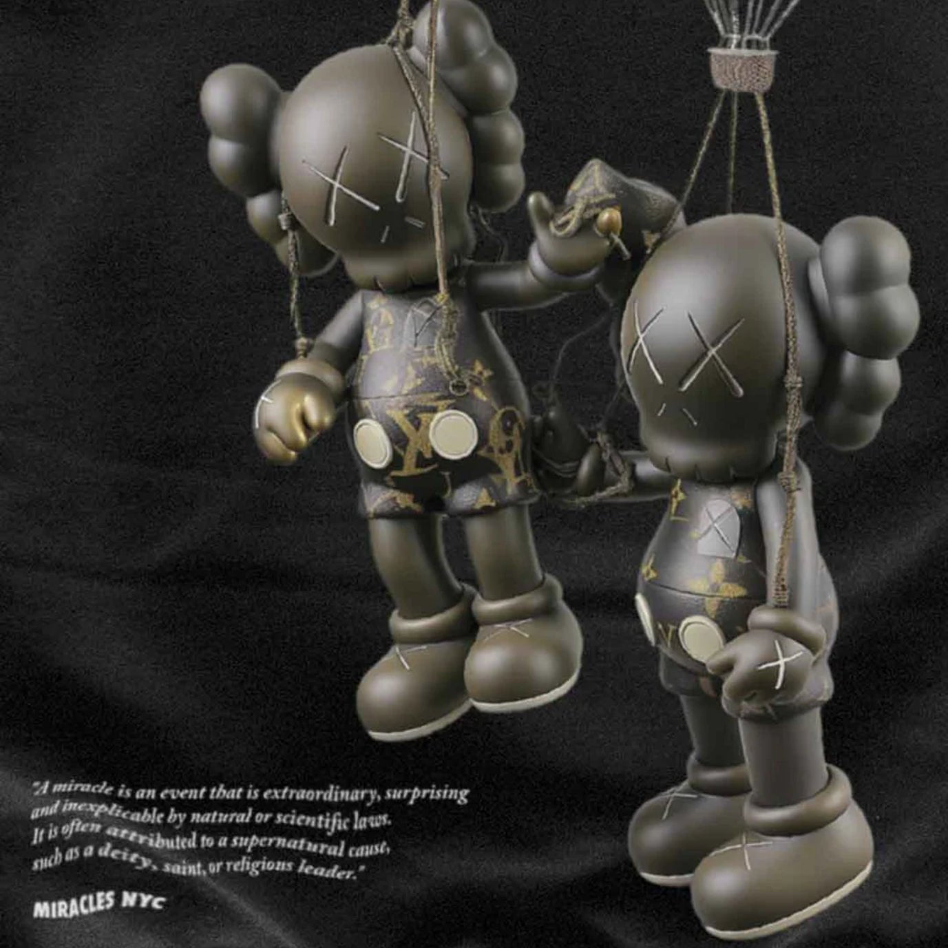 Miracles Kaws LV Hoodie - Black - Escape Menswear