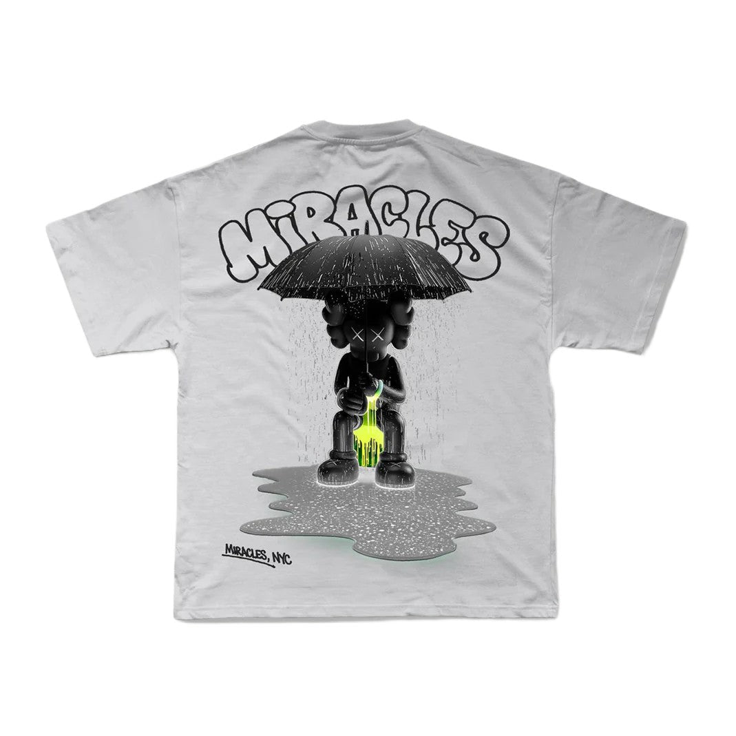 Miracles Rain T-Shirt - Grey - Escape Menswear