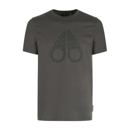 Moose Knuckles Chamblee Leaf T-Shirt - 1542 Cement - Escape Menswear