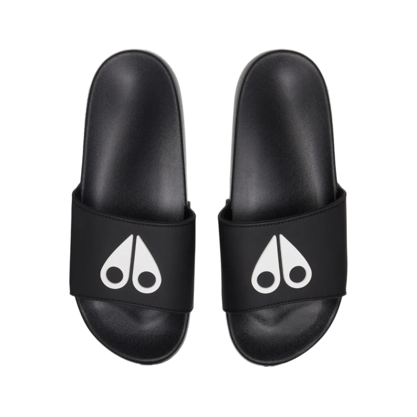 Moose Knuckles Logo Icon Sport Slides - 292 Black - Escape Menswear