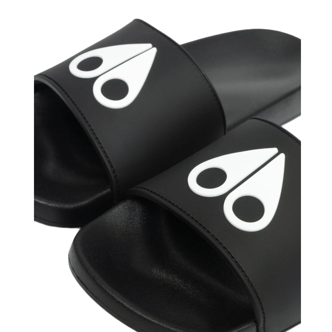 Moose Knuckles Logo Icon Sport Slides - 292 Black - Escape Menswear