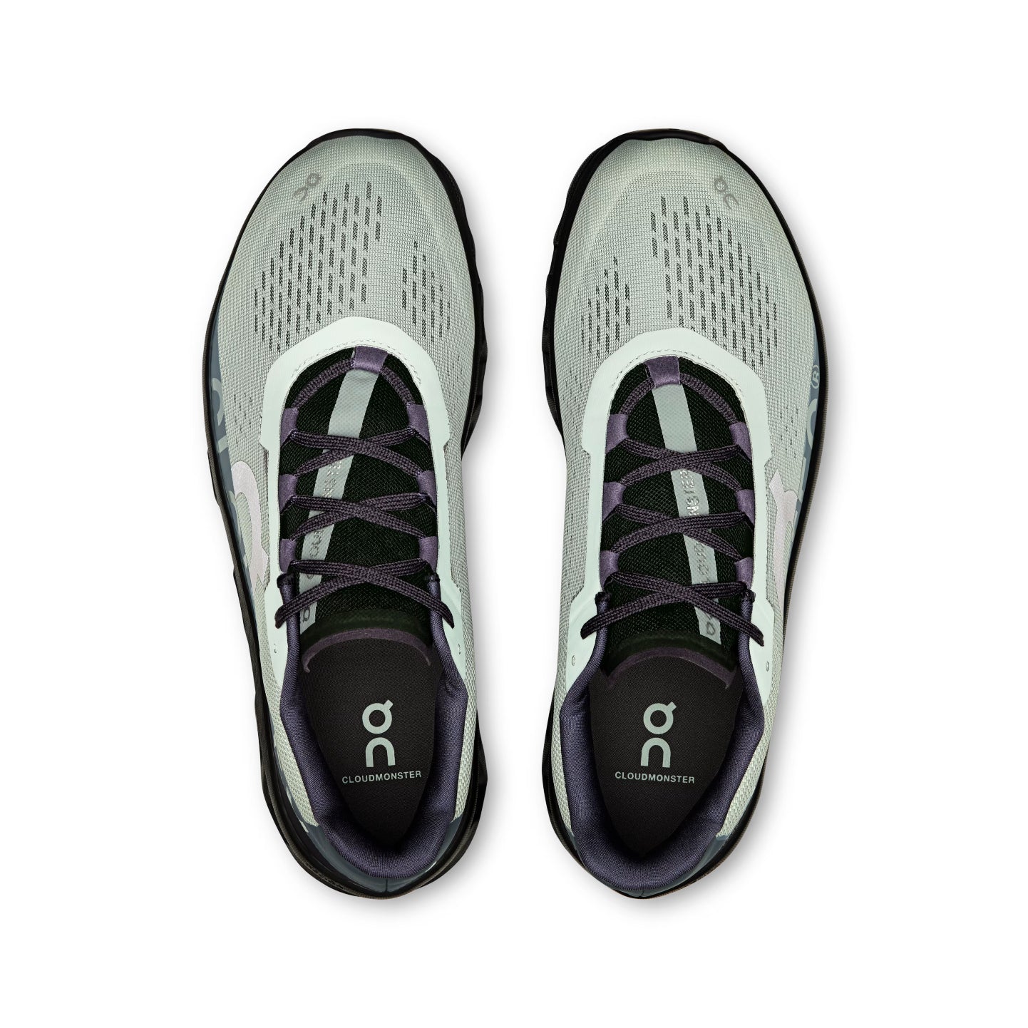 On Running Cloudmonster Trainers - Glacier/Black - Escape Menswear