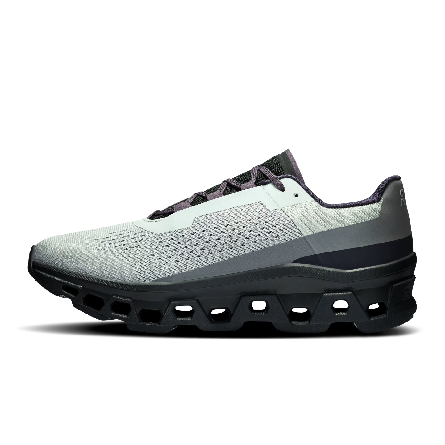 On Running Cloudmonster Trainers - Glacier/Black - Escape Menswear