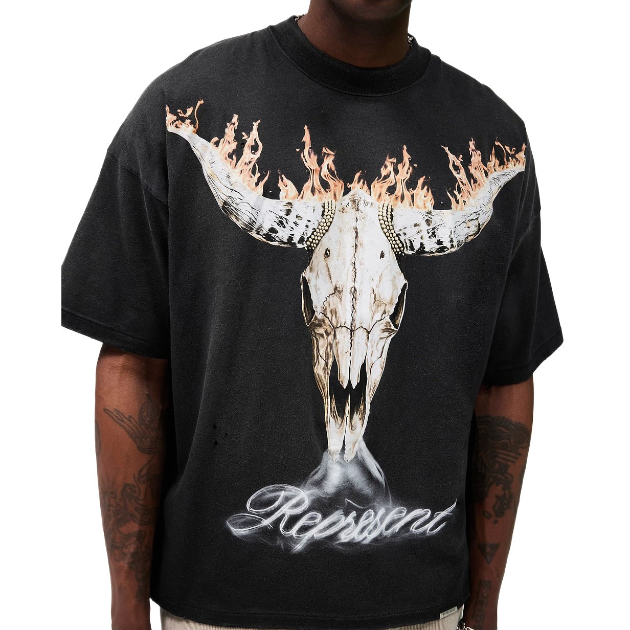 Represent British Cowboys T-Shirt - Stained Black - Escape Menswear