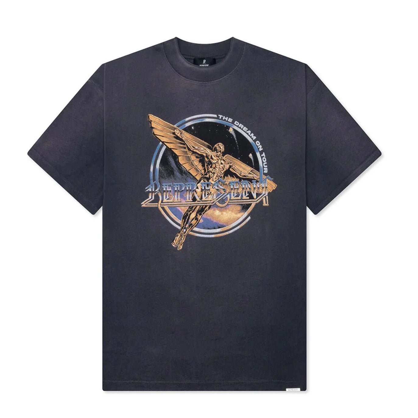 Represent Golden Tour T-Shirt - 46 Sun Fade Grey - Escape Menswear