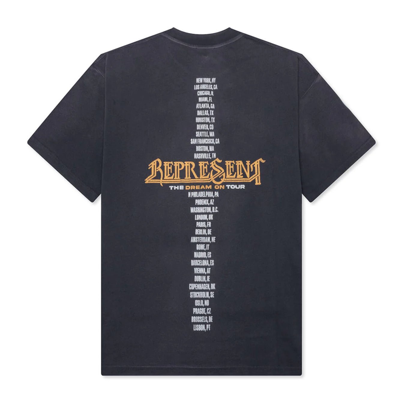 Represent Golden Tour T-Shirt - 46 Sun Fade Grey - Escape Menswear